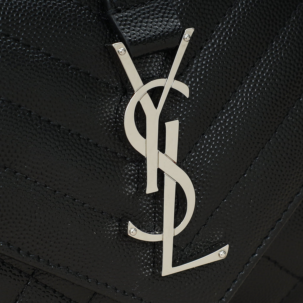 YSL Black Monogram Mix Quilted Small Chain Bag