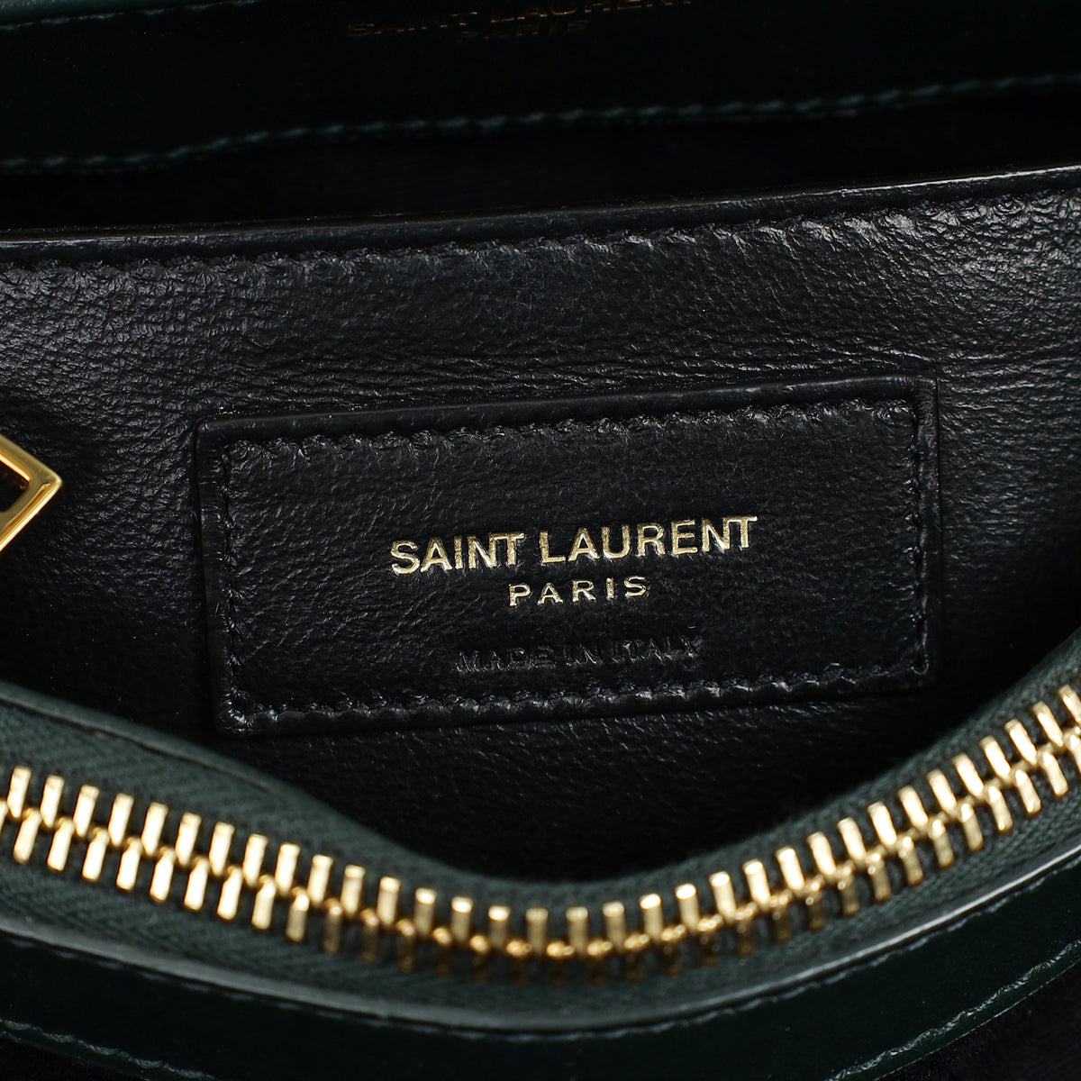 YSL Forest Green LouLou Small Shoulder Bag