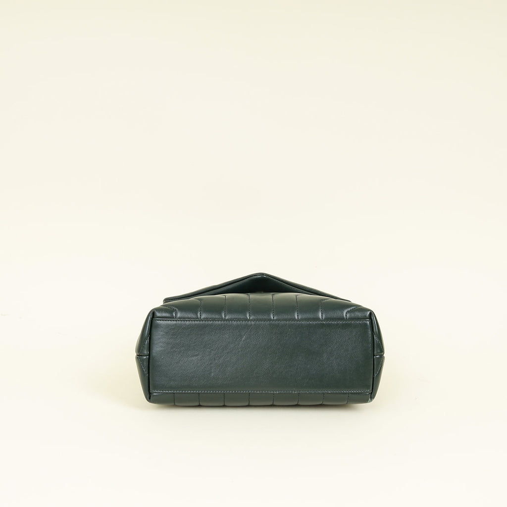 YSL Forest Green LouLou Small Shoulder Bag