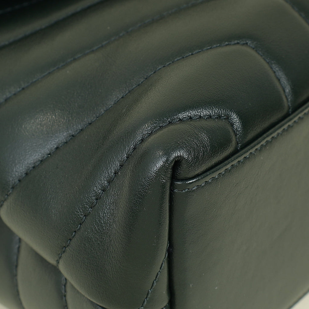 YSL Forest Green LouLou Small Shoulder Bag