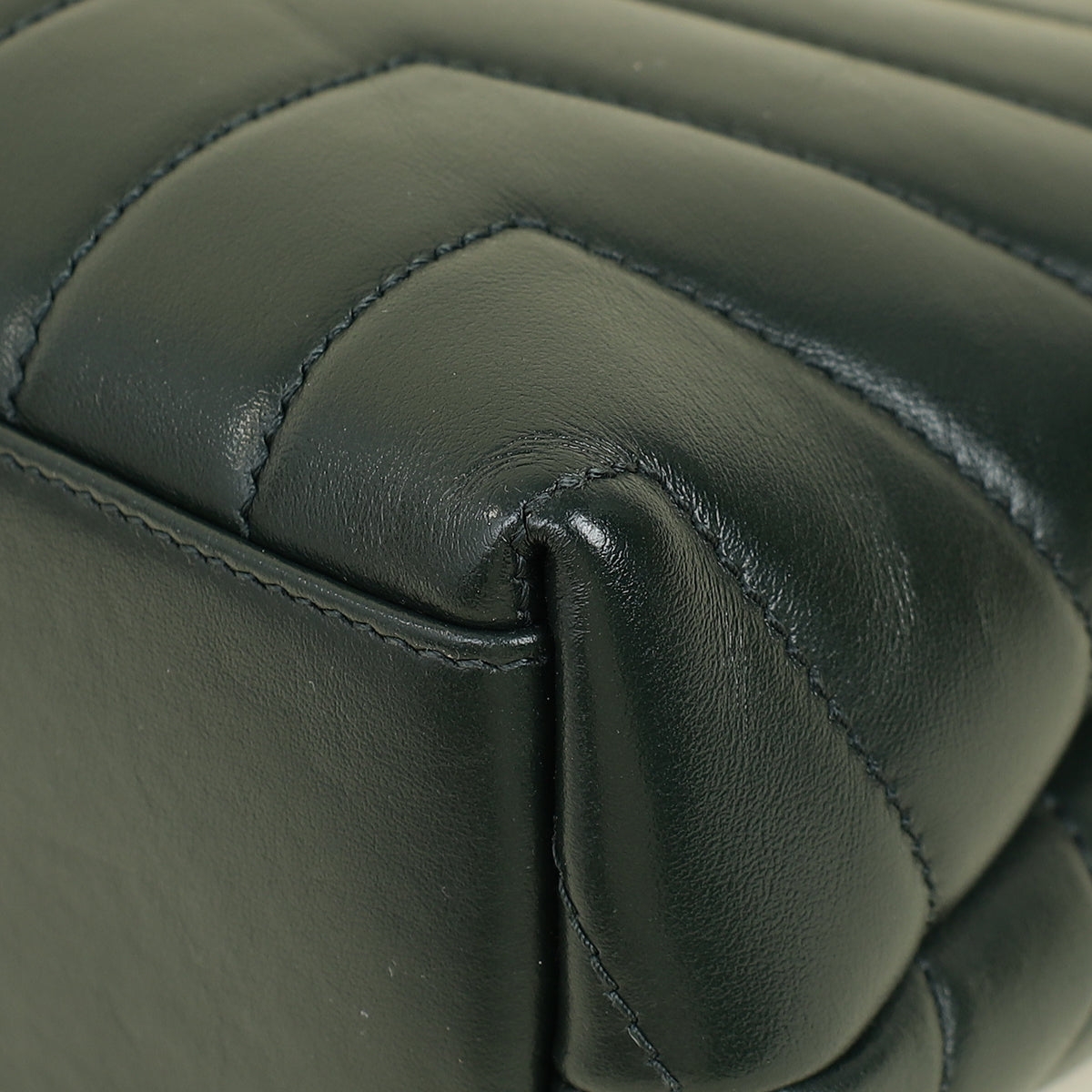 YSL Forest Green LouLou Small Shoulder Bag