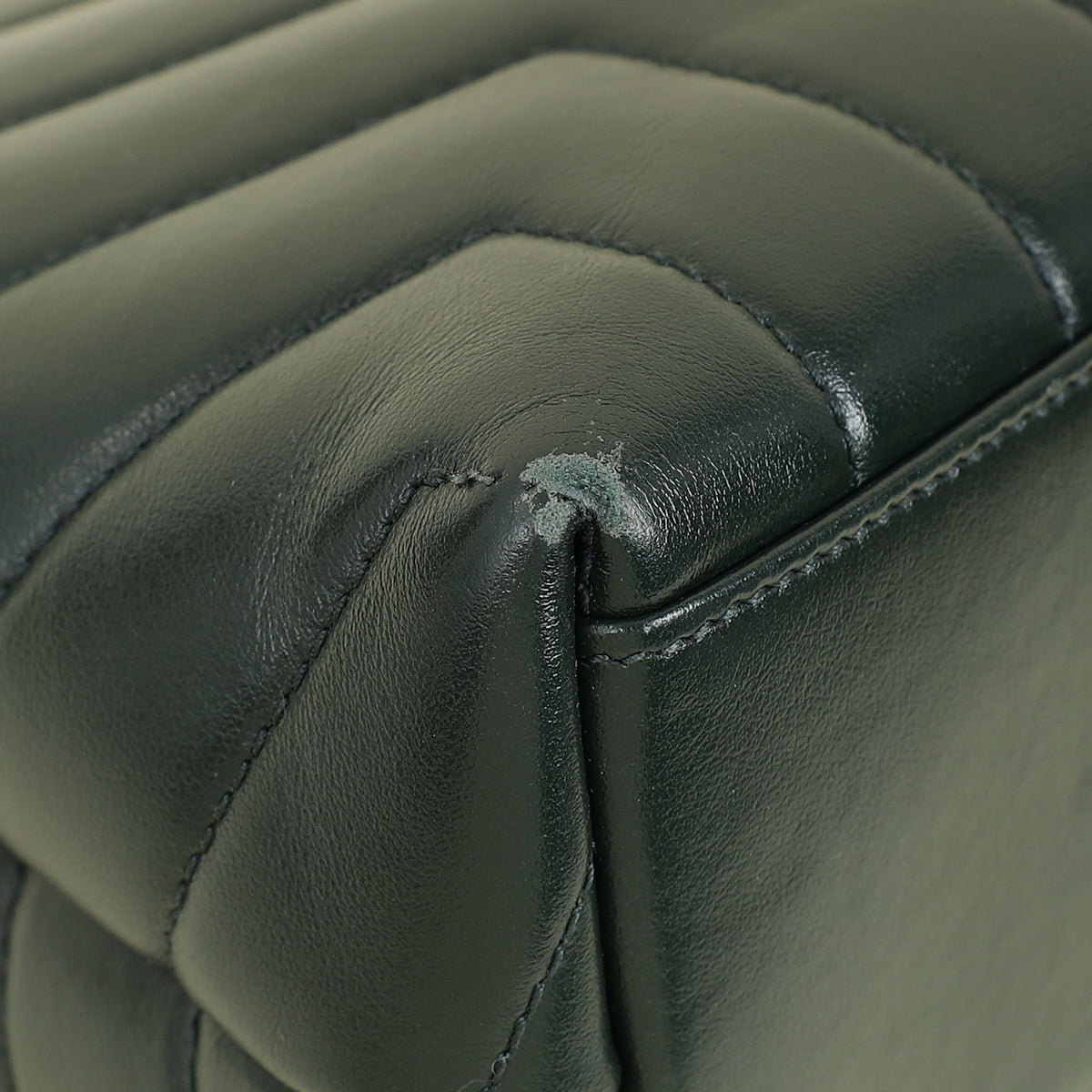YSL Forest Green LouLou Small Shoulder Bag