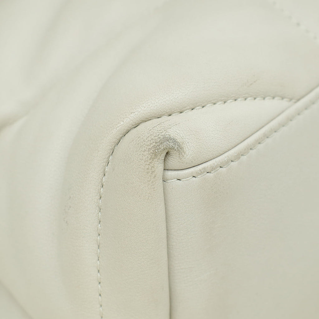 YSL Blanc Vintage Loulou Puffer Small Shoulder Bag