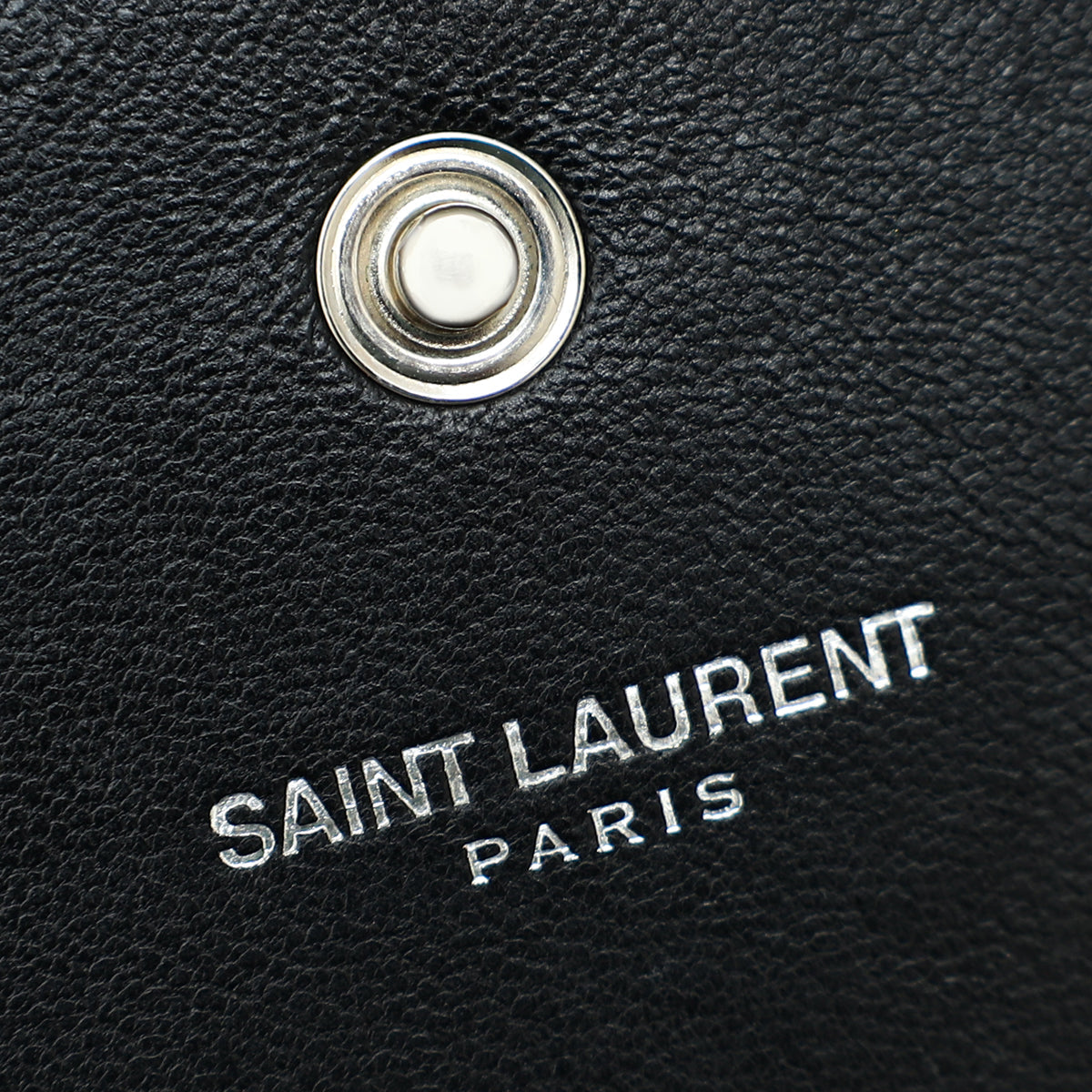 YSL Black Croco Embossed Monogram Kate Wallet On Chain