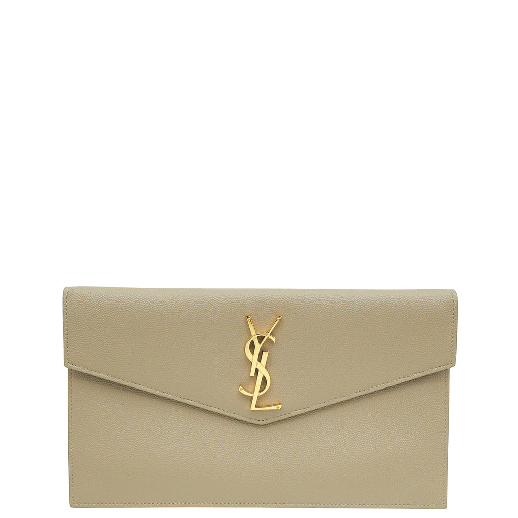 YSL Beige Uptown Pouch