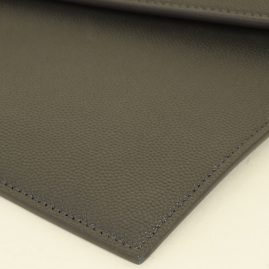 YSL Dark Olive Uptown Pouch