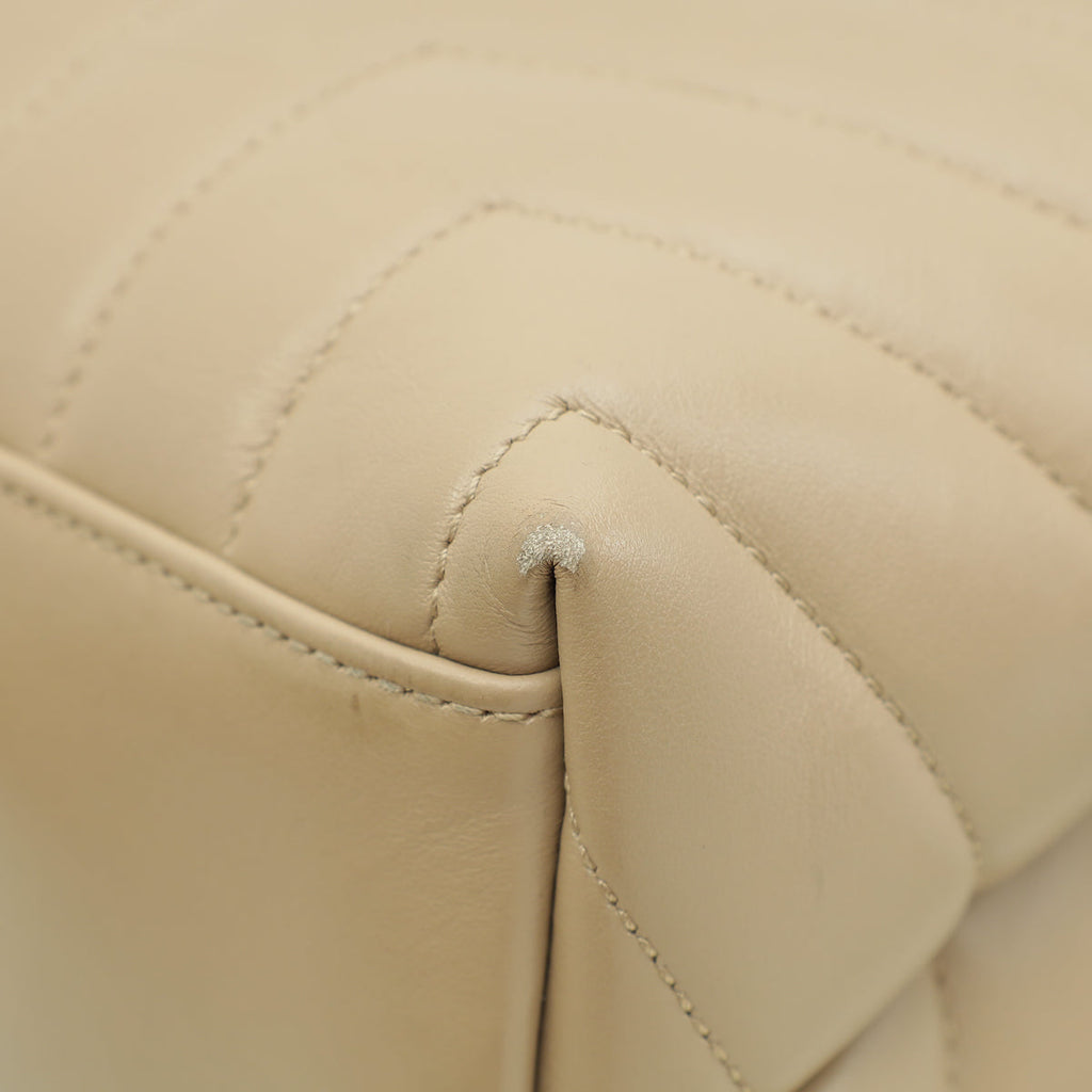 YSL Beige Monogram Loulou Smooth Medium Bag