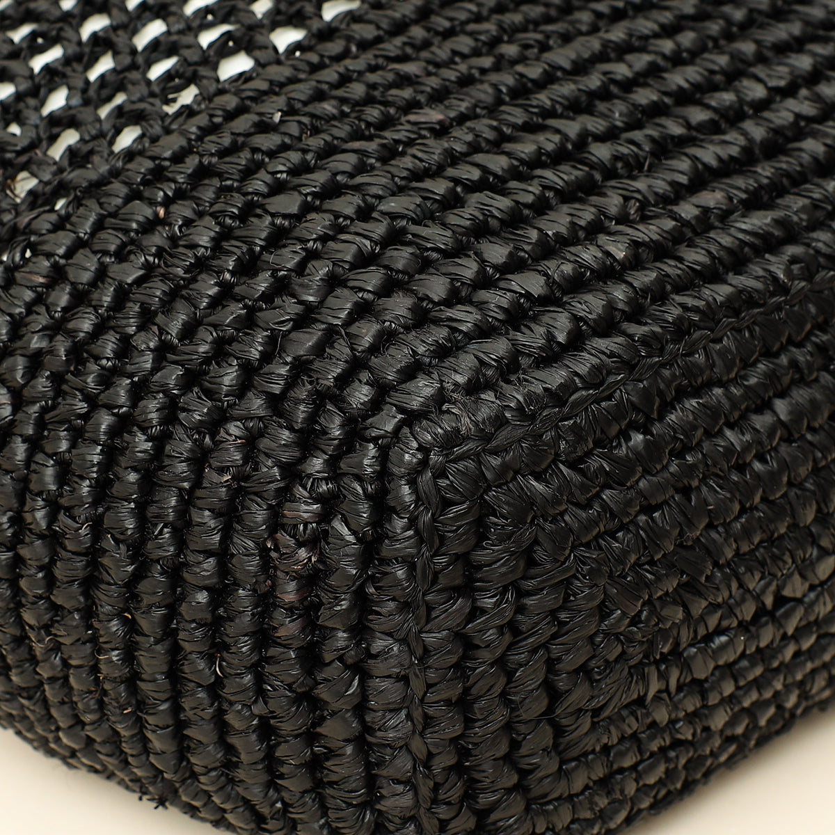 YSL Black Raffia Maxi  Icare Shopping Bag