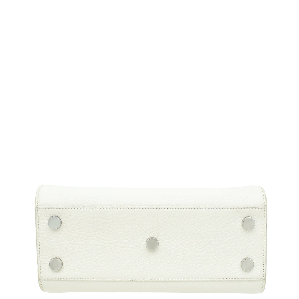 YSL White Nano Sac De Jour Bag