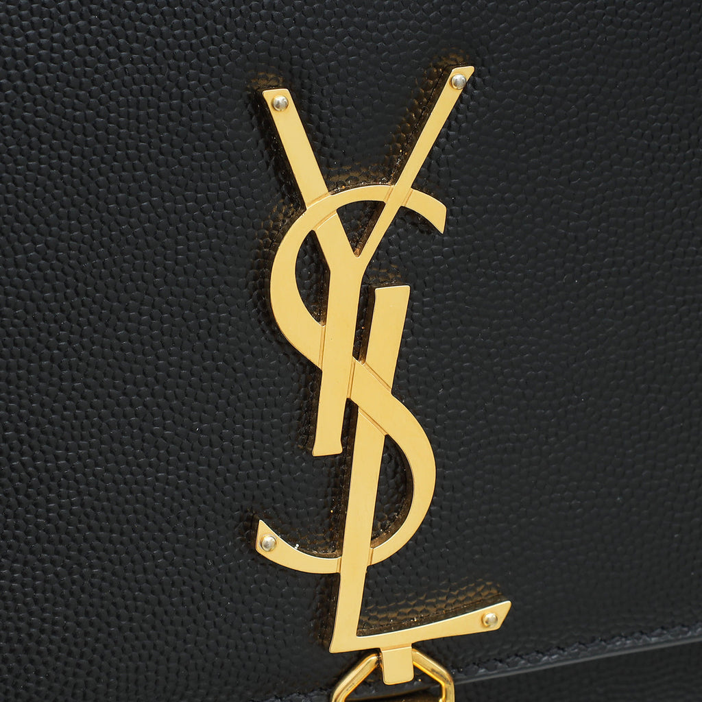 YSL Black Monogram Kate Tassel Medium Shoulder Bag