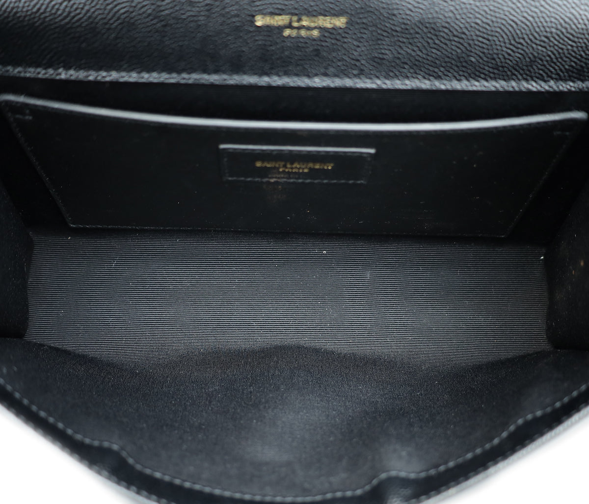 YSL Black Monogram Kate Tassel Medium Shoulder Bag