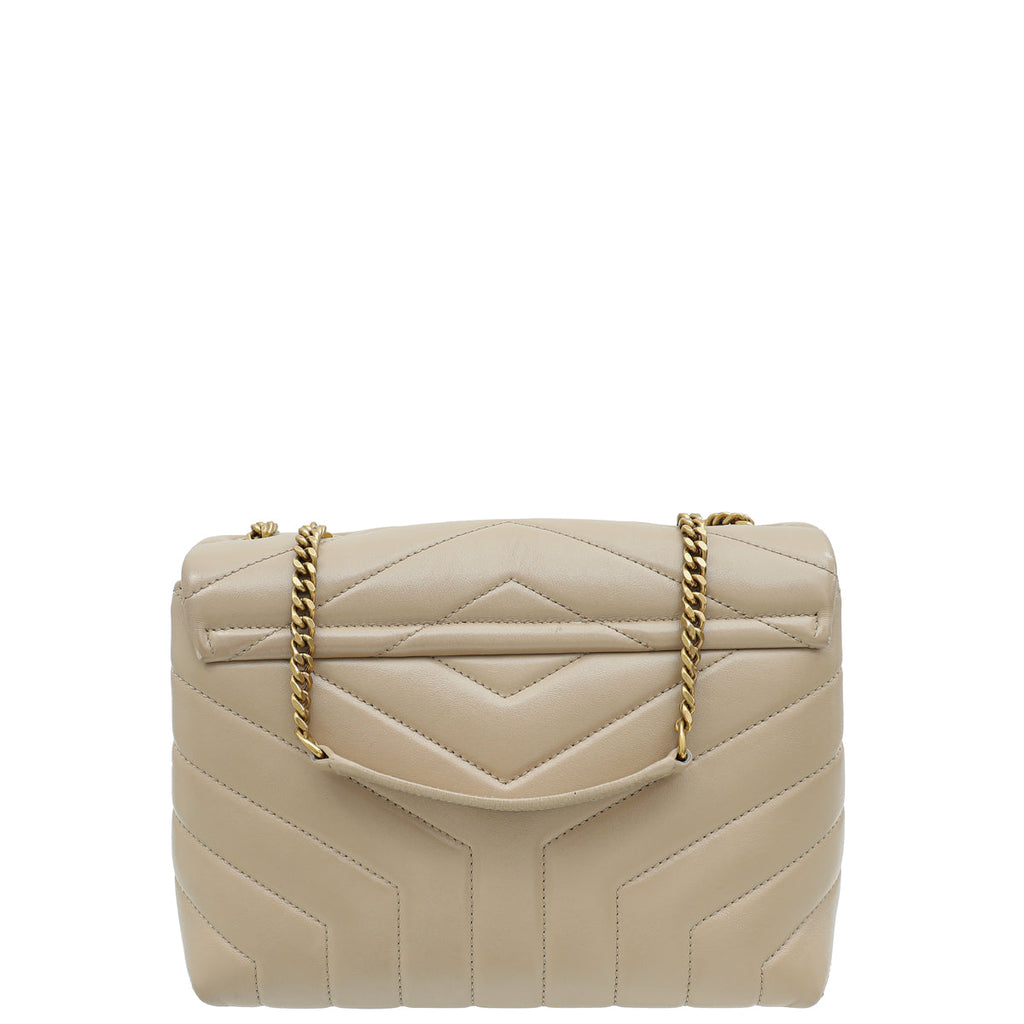 YSL Neutral Loulou Small Shoulder Bag