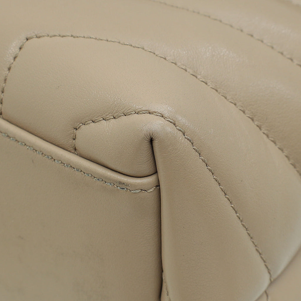YSL Neutral Loulou Small Shoulder Bag