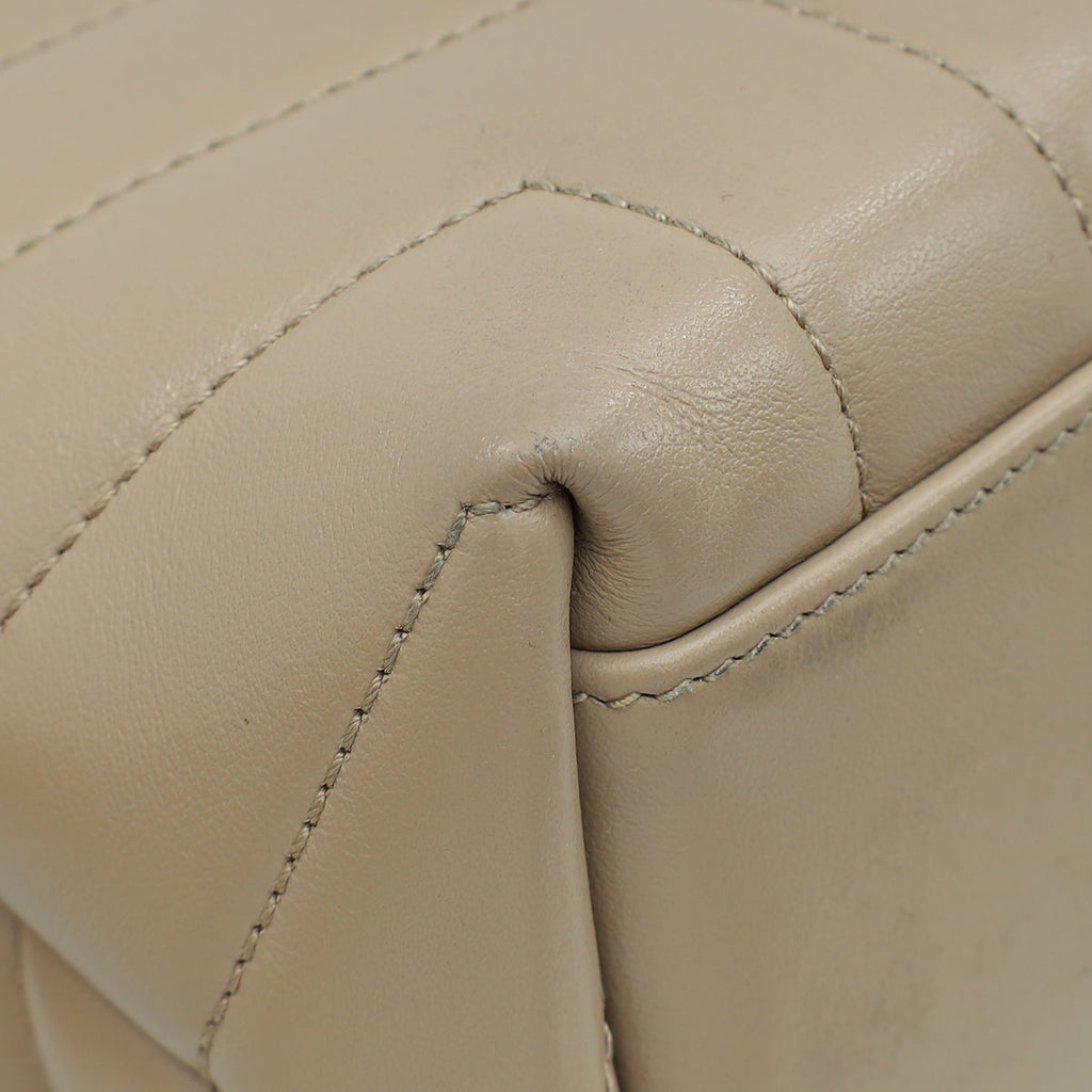 YSL Neutral Loulou Small Shoulder Bag