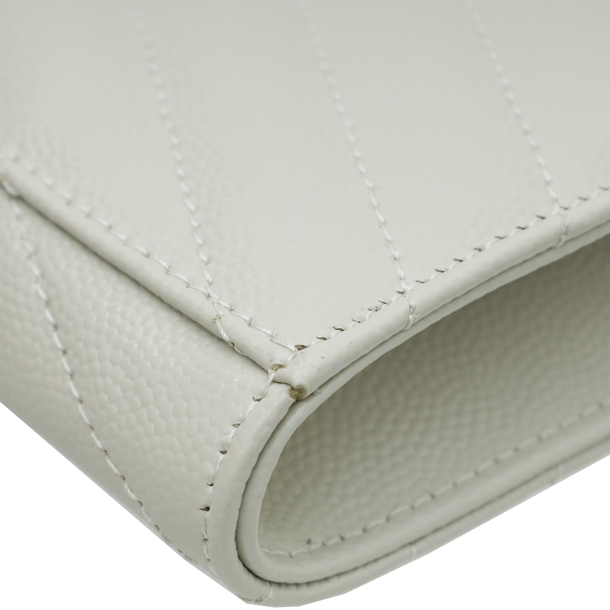 YSL Vintage White Cassandre Envelope Pouch