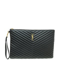 YSL Black Monogram Large Document Holder
