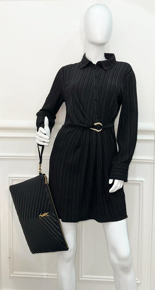 YSL Black Monogram Large Document Holder