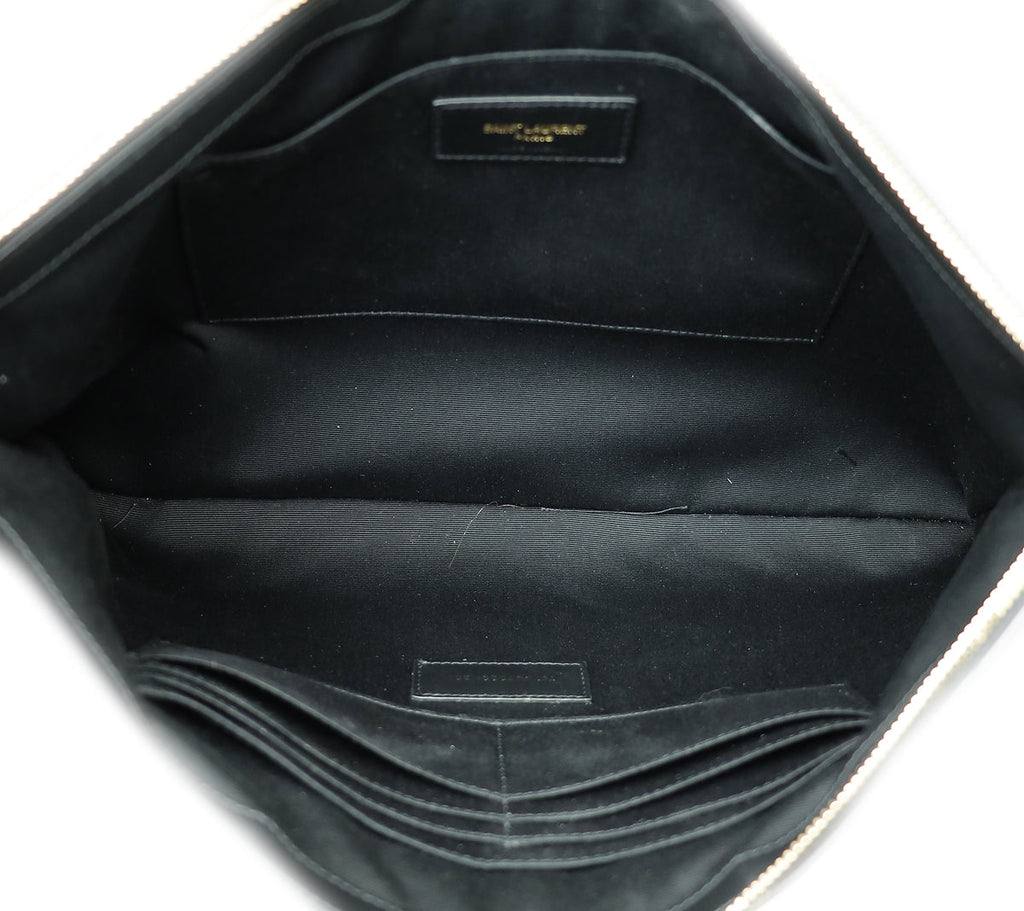 YSL Black Monogram Large Document Holder