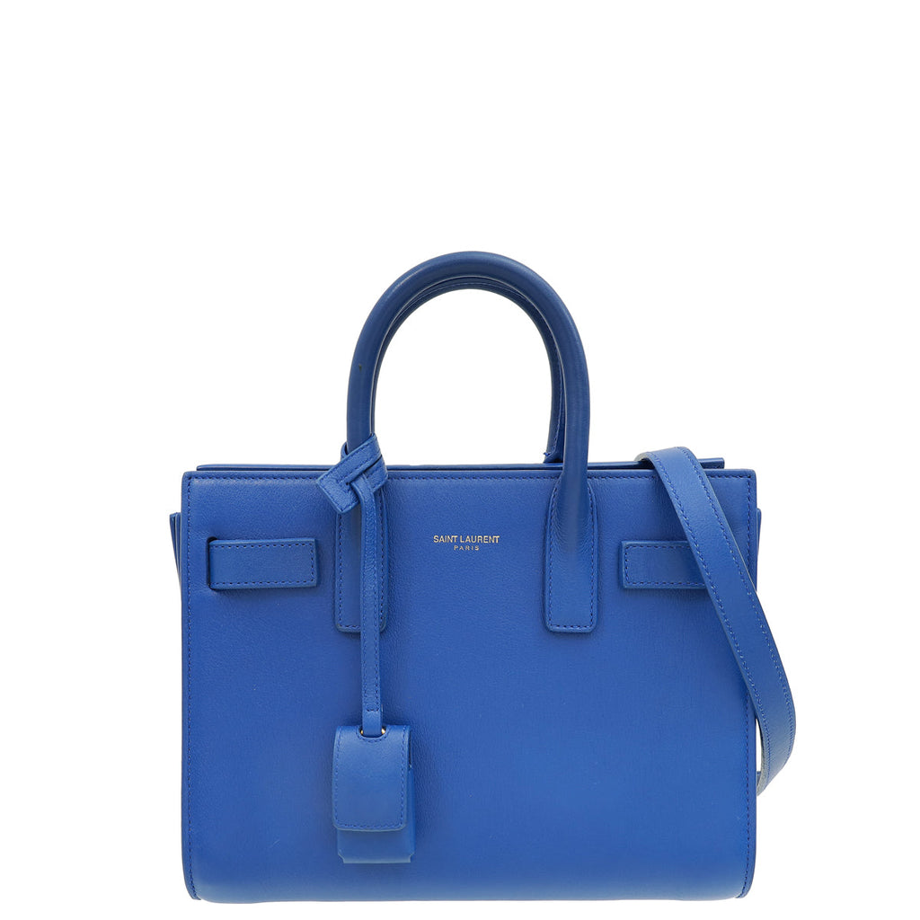 YSL Blue Nano Sac De Jour Bag