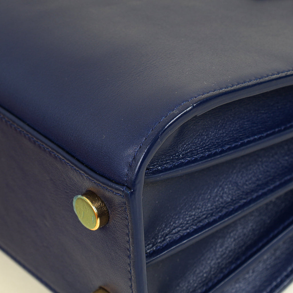 YSL Navy Blue Sac De Jour Nano Bag