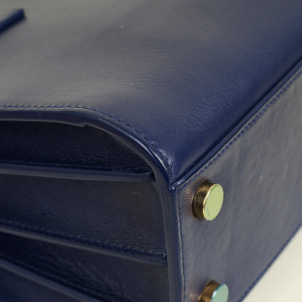 YSL Navy Blue Sac De Jour Nano Bag
