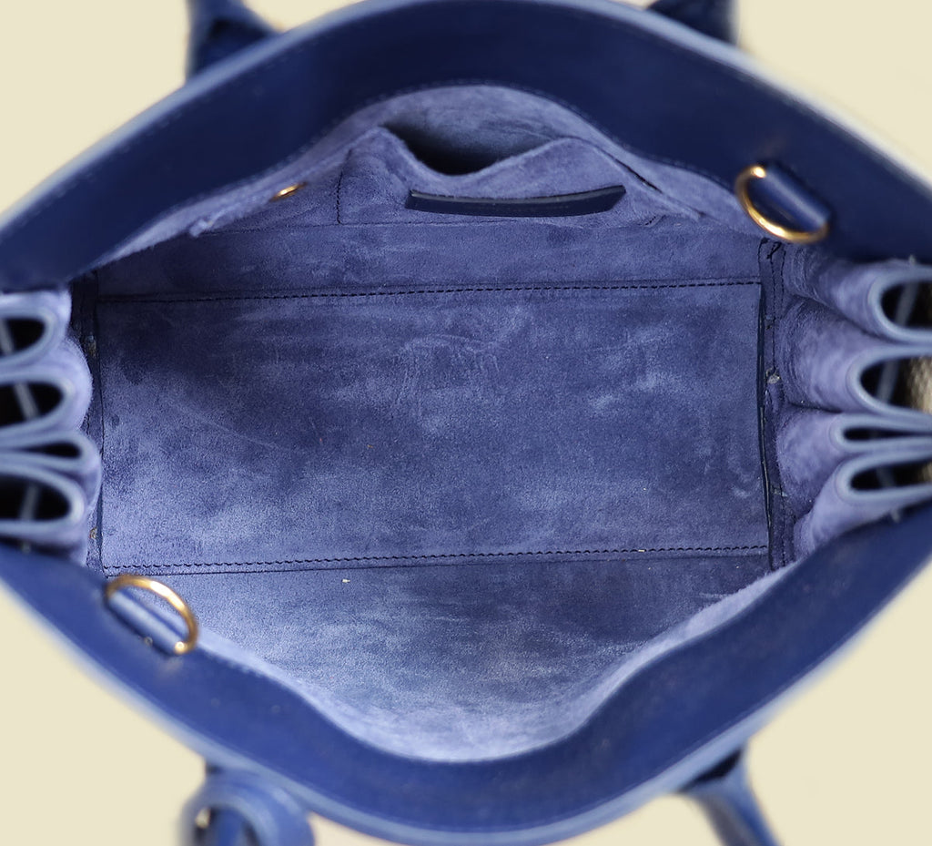 YSL Navy Blue Sac De Jour Nano Bag
