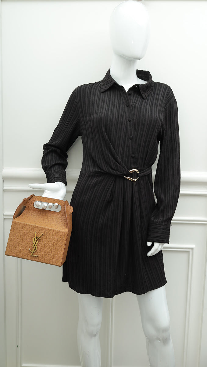YSL Brown Take-away Box Bag