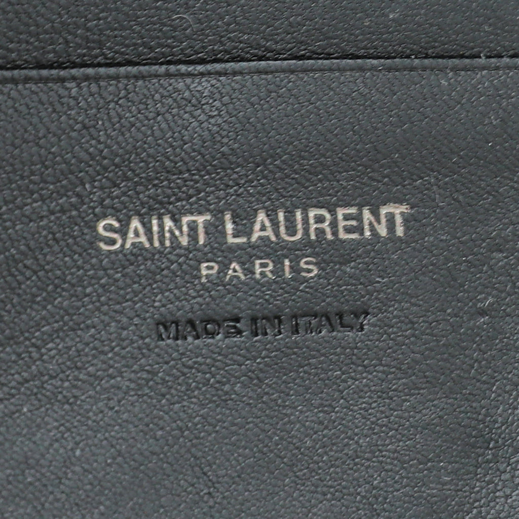 YSL Black Monogram Croco Embossed Toy Cabas Bag