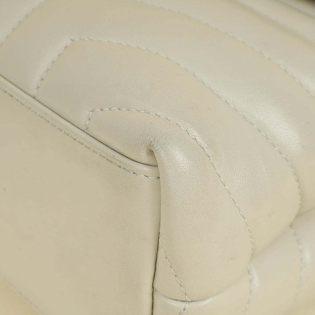YSL Vintage Blanc Loulou Small Shoulder Bag