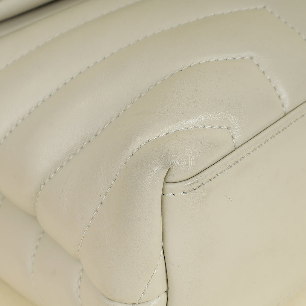 YSL Vintage Blanc Loulou Small Shoulder Bag