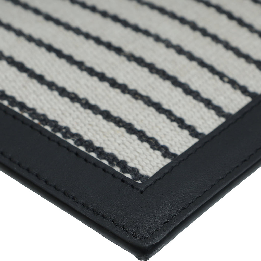 YSL Bicolor Striped Uptown Pouch