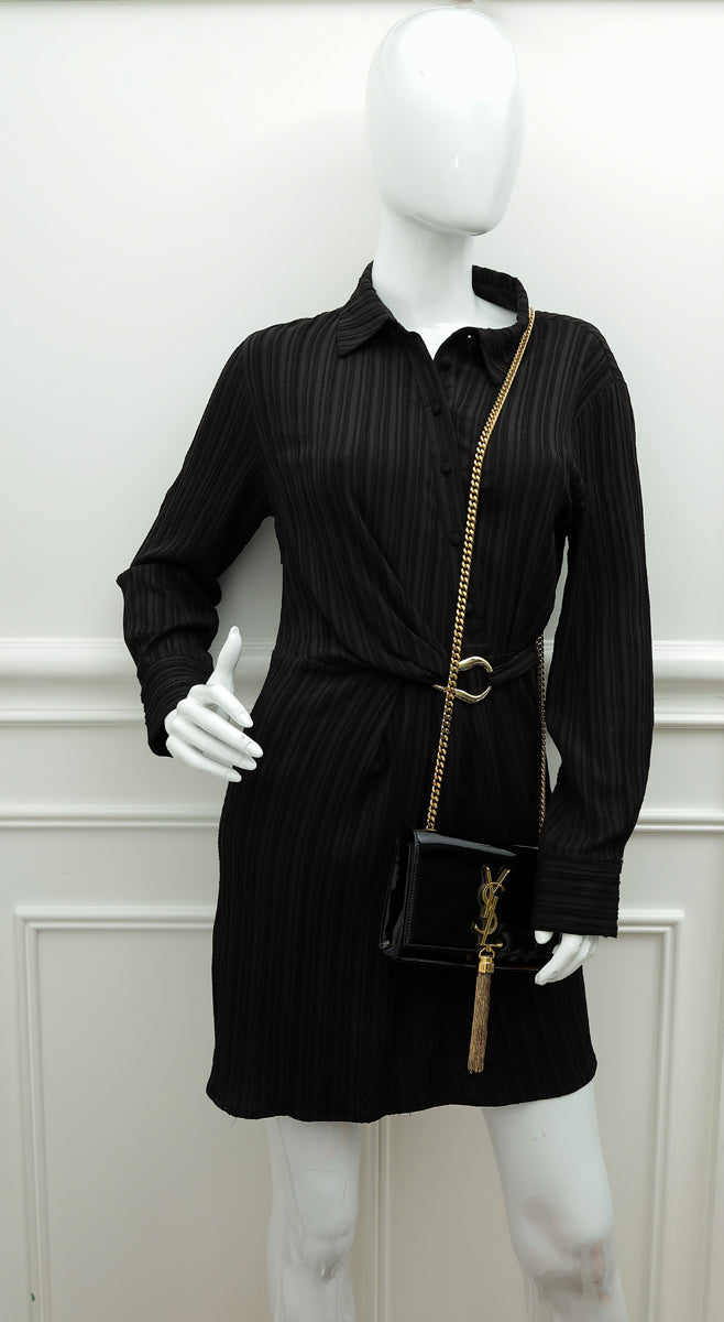 YSL Black Kate Tassel Mini Chain Bag