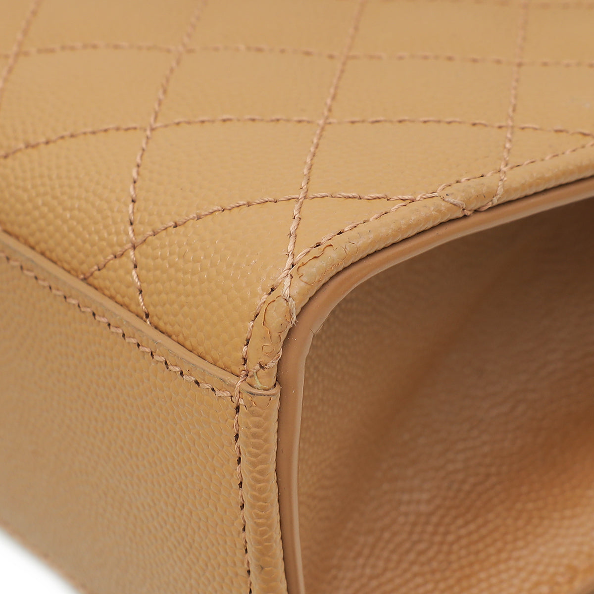 YSL Tan Monogram Mix Quilted Envelope Shoulder Large Bag