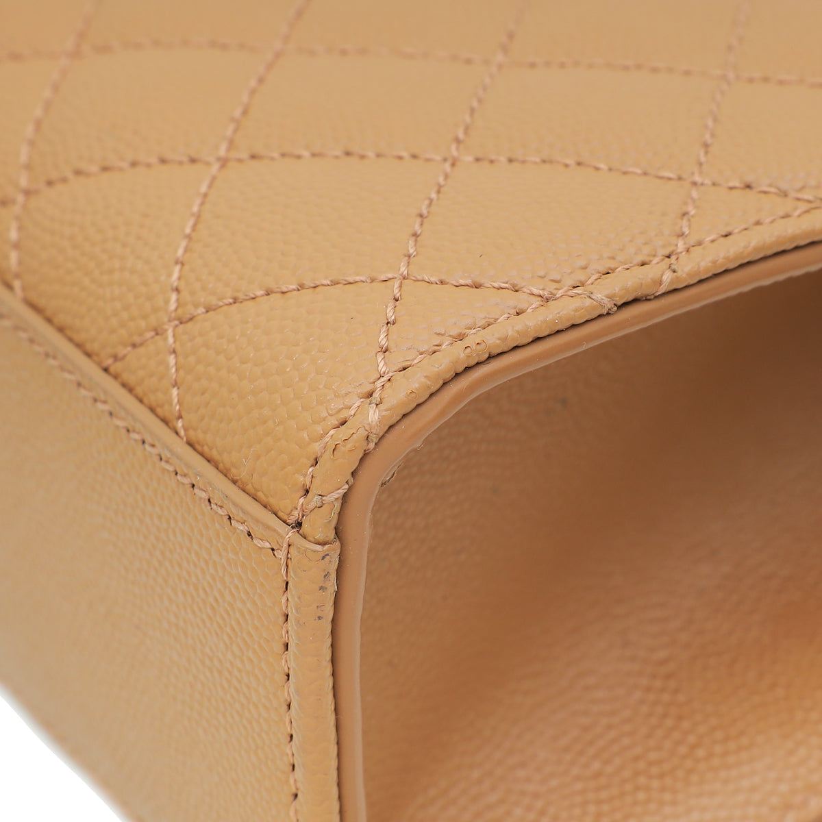 YSL Tan Monogram Mix Quilted Envelope Shoulder Large Bag