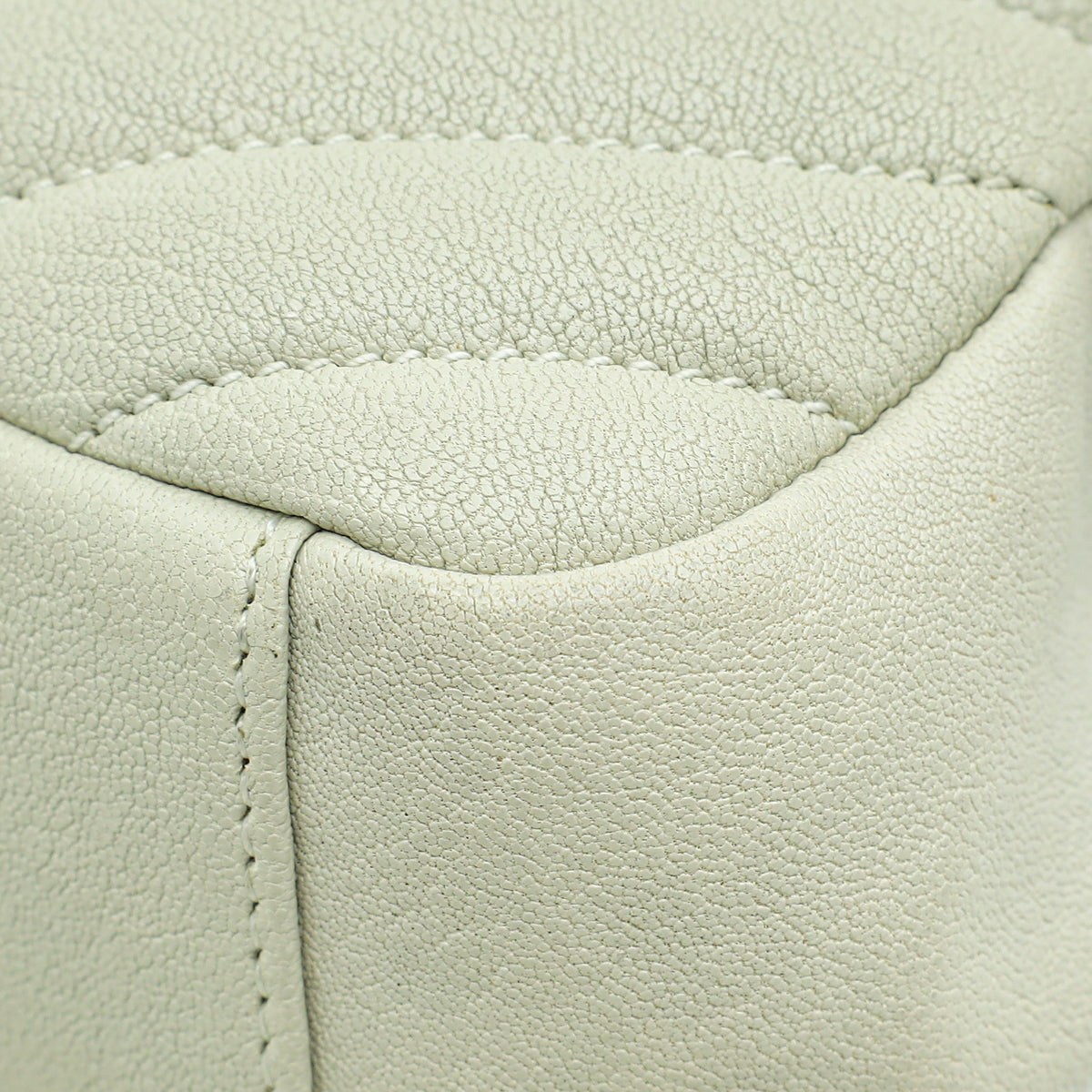 YSL Blanc Vintage College Chevron Medium Bag