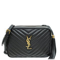 YSL Black Lou Quilted Camera Bag