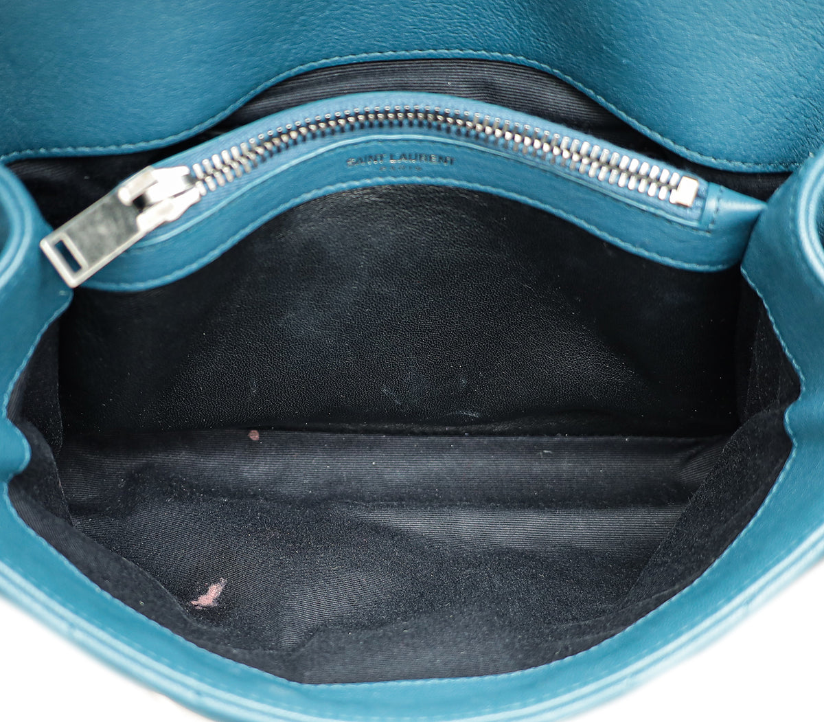 YSL Teal College Medium Bag