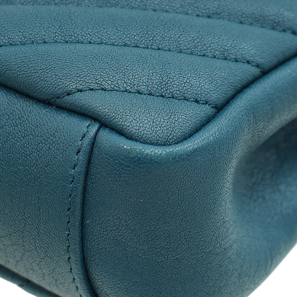 YSL Teal College Medium Bag