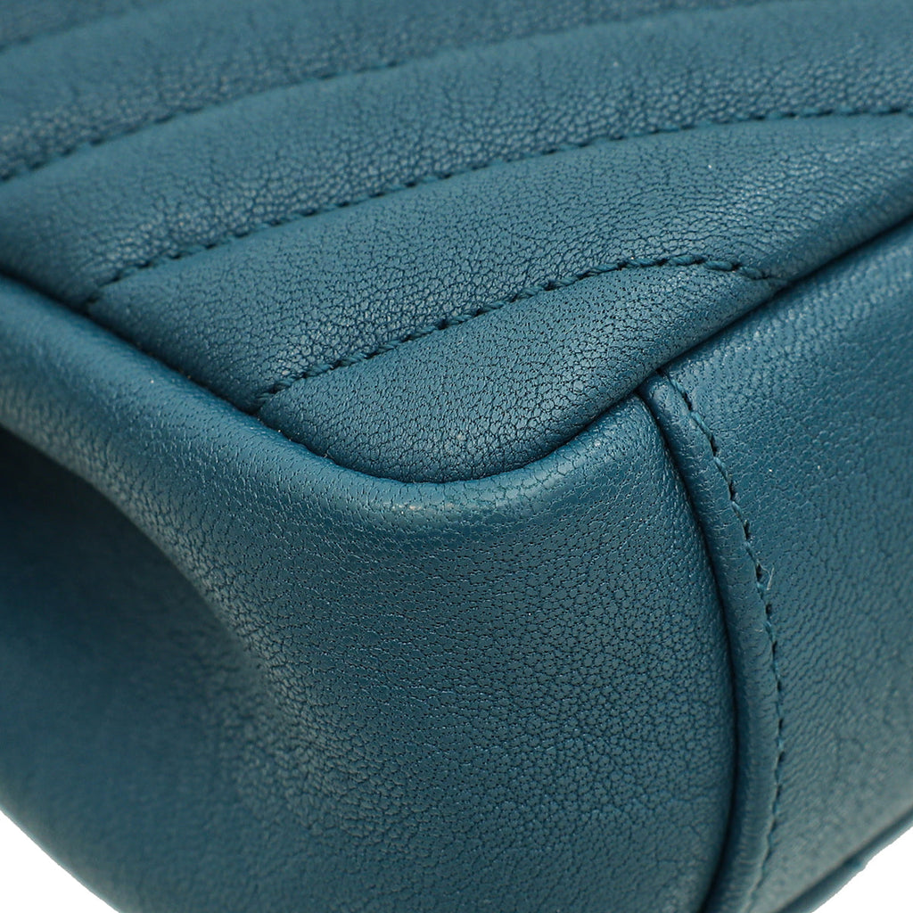 YSL Teal College Medium Bag