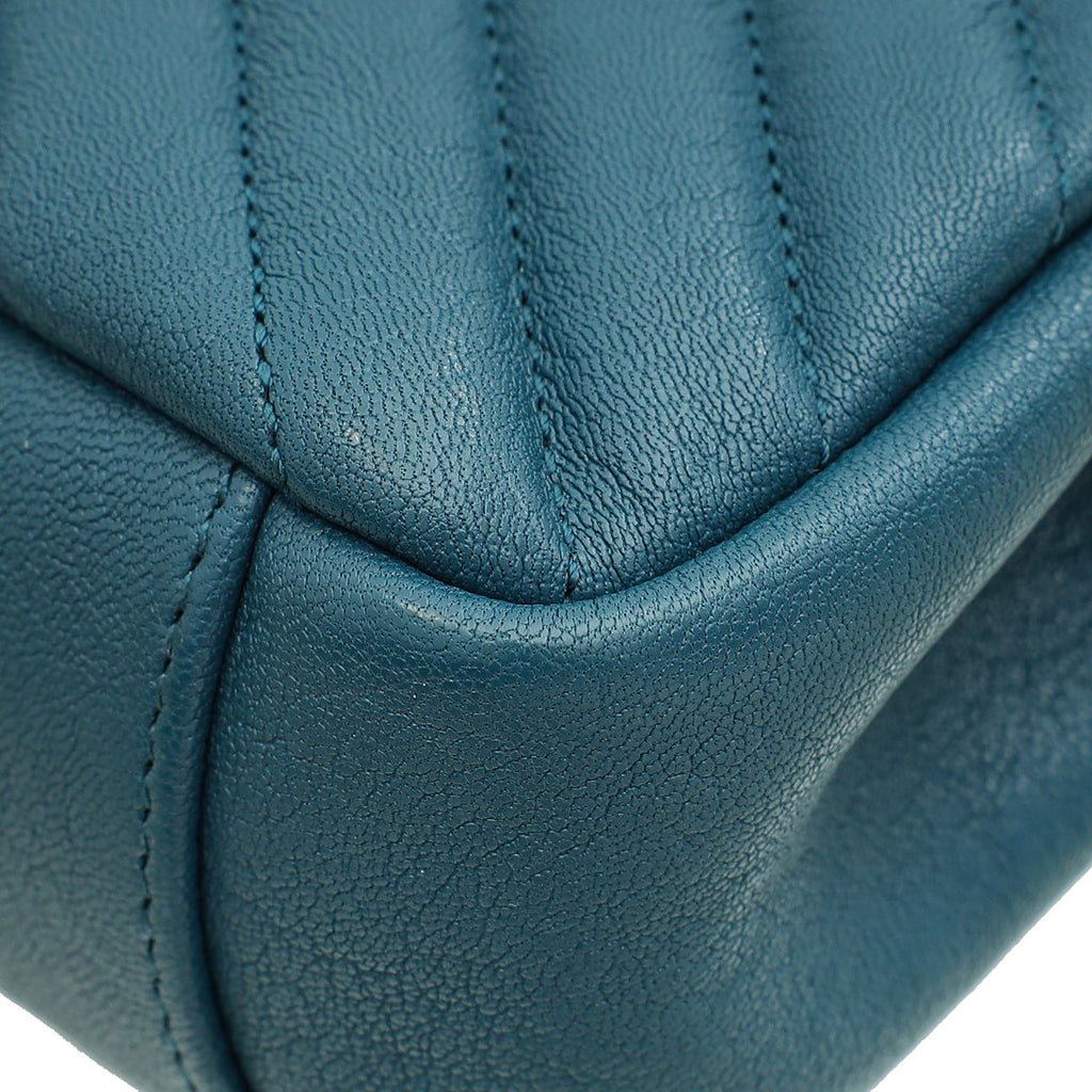 YSL Teal College Medium Bag