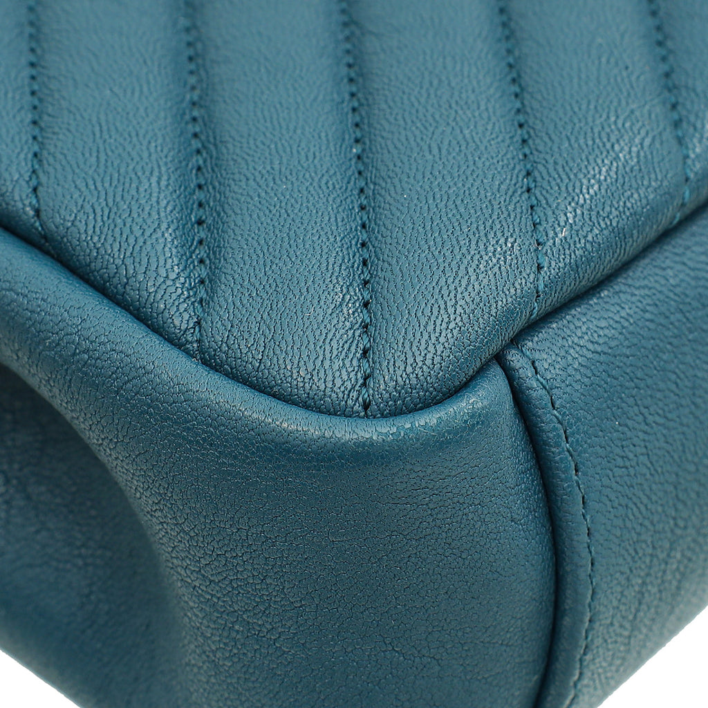 YSL Teal College Medium Bag