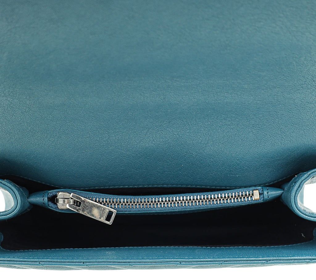 YSL Teal College Medium Bag