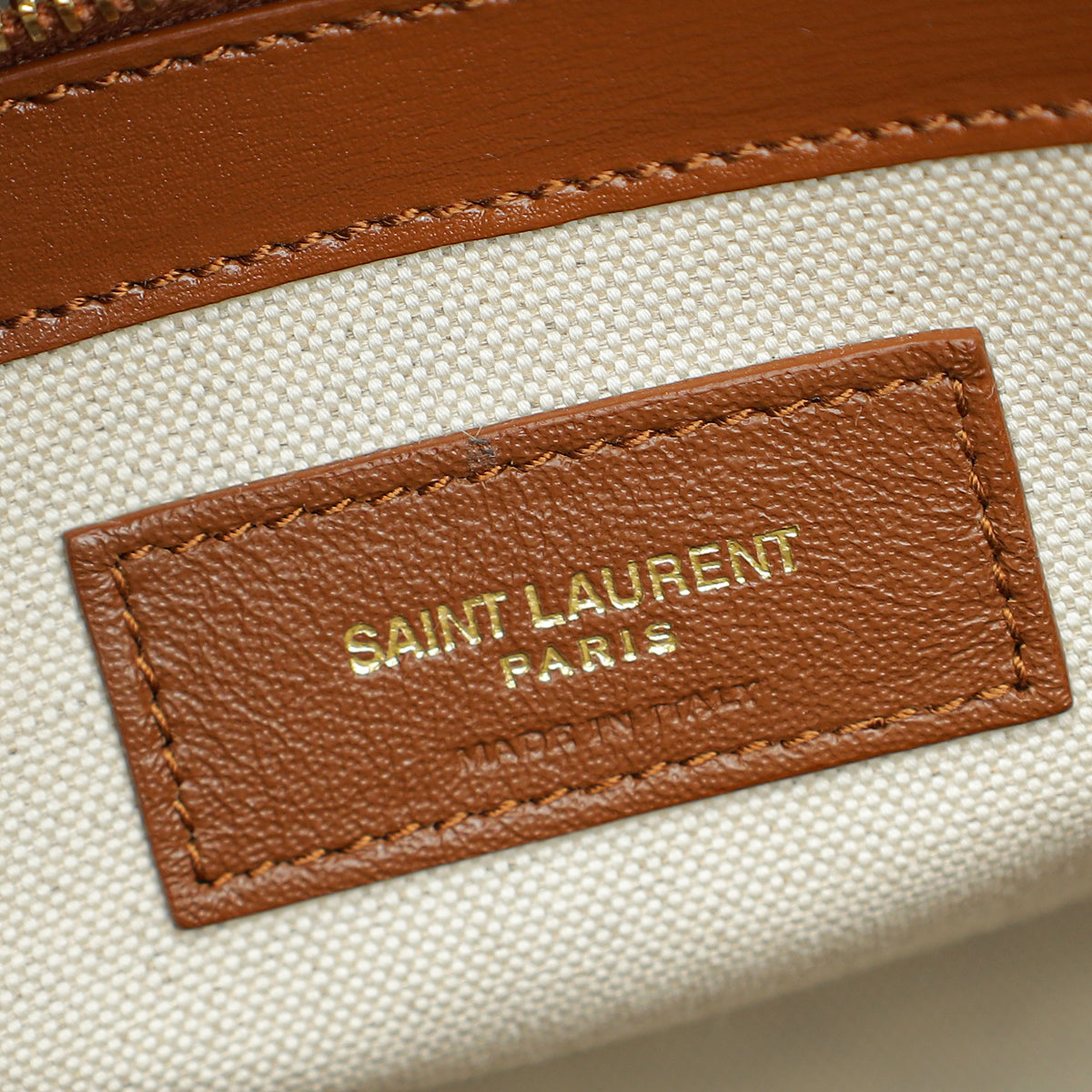 YSL Bicolor Manhattan Raffia Top Handle Tote Bag