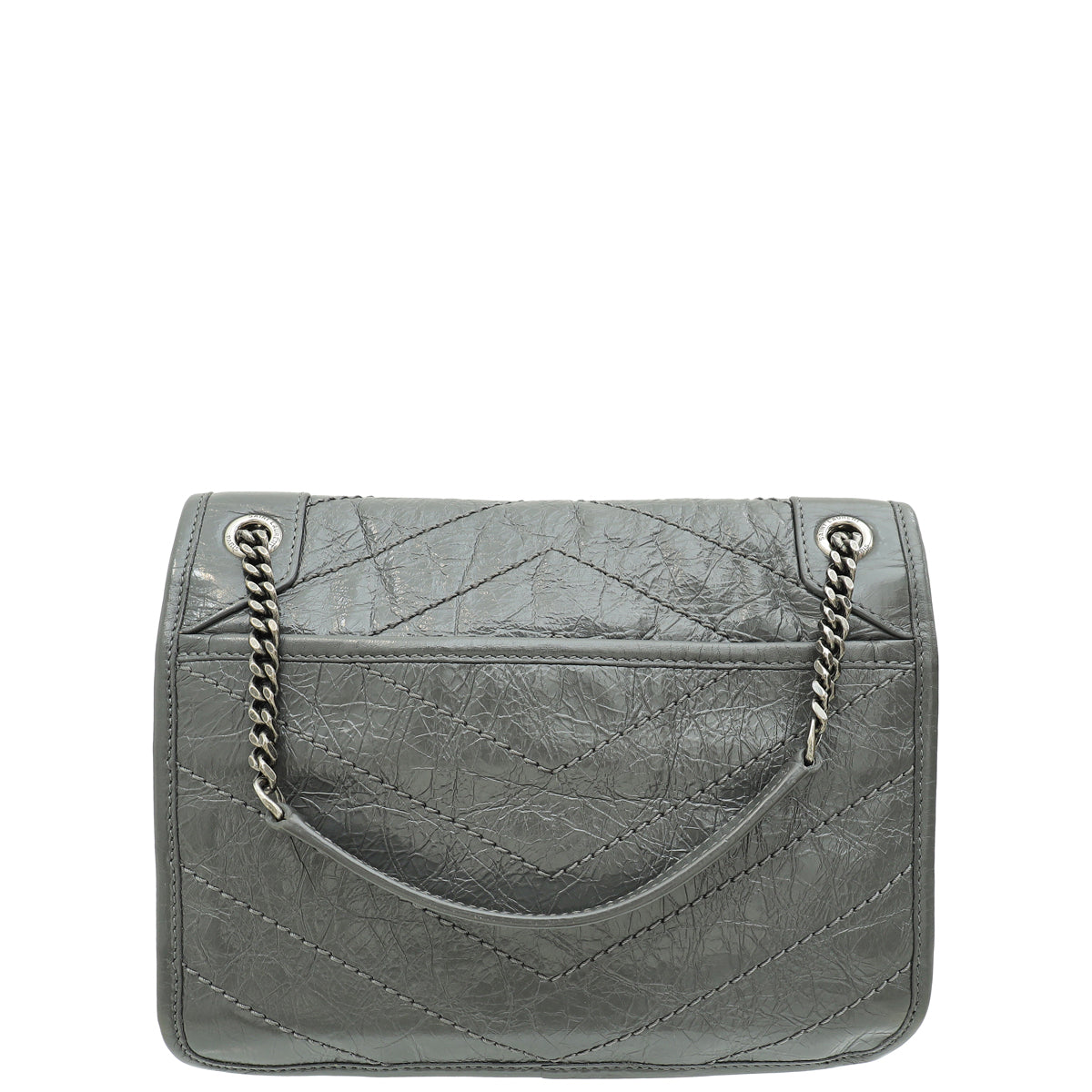 YSL Grey Niki Baby Shoulder Bag