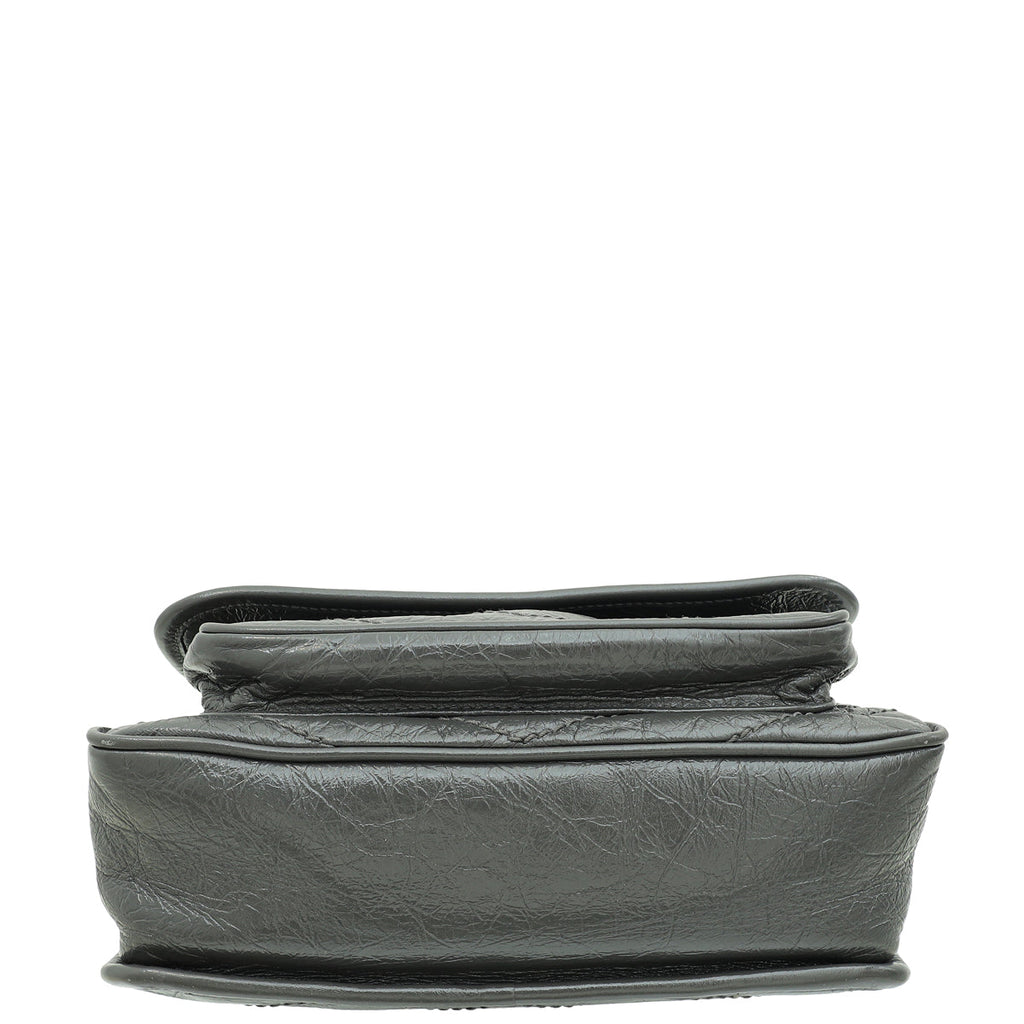 YSL Grey Niki Baby Shoulder Bag