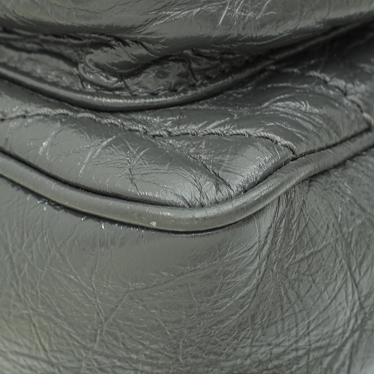 YSL Grey Niki Baby Shoulder Bag