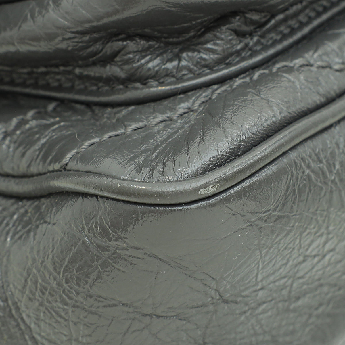YSL Grey Niki Baby Shoulder Bag