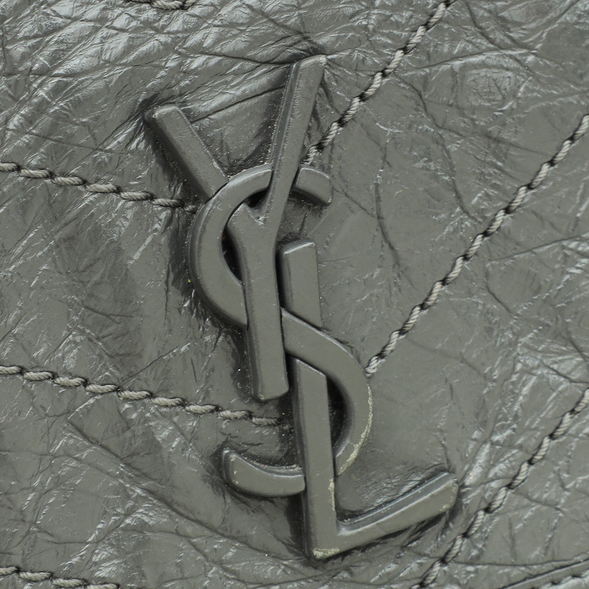 YSL Grey Niki Baby Shoulder Bag