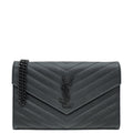 YSL Black Cassandre Classic Wallet On Chain