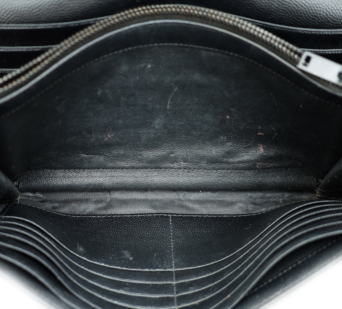 YSL Black Cassandre Classic Wallet On Chain